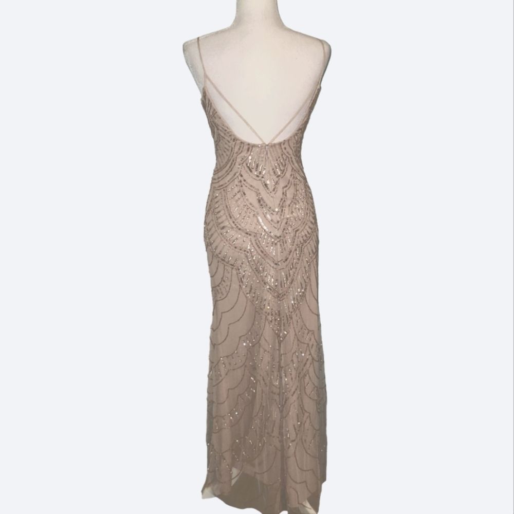 Jump Apparel Sequin Spagettu Strap Evening Gown - Picture 3 of 13